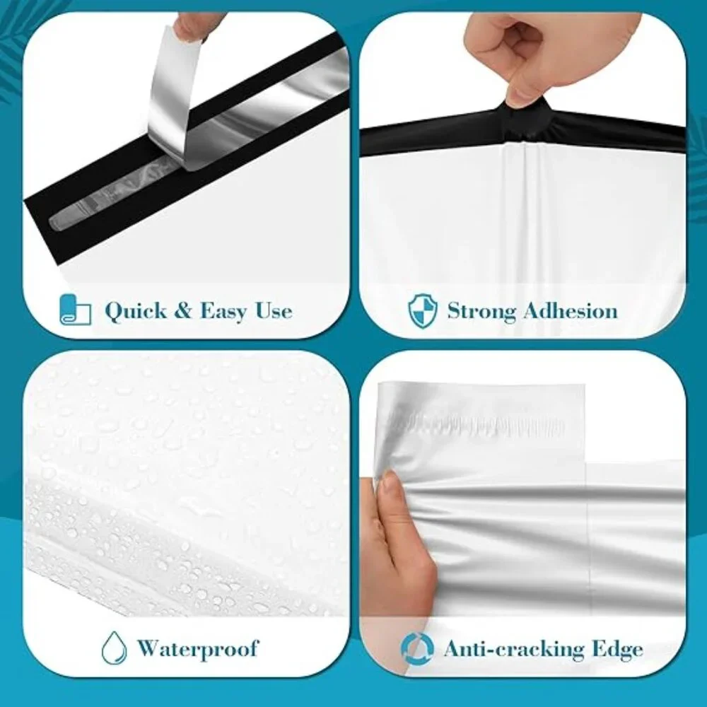 10 pcs Poly Mailers with Handle 10 X 13 Inch Premium Shipping Bags